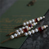 Handmade Freshwater Pearl And Zircon Side Clip Hairpin Simple Elegant Retro Style Women's Word Clip Hair Accessory
