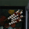 Handmade Freshwater Pearl And Zircon Side Clip Hairpin Simple Elegant Retro Style Women's Word Clip Hair Accessory