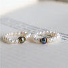 Handmade Freshwater Pearl Beaded Ring With The Crown Pattern Retro Fashion Elegant Unisex