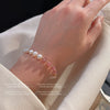 Handmade Freshwater Pearl Geometric Bracelet For Women Sweet Elegant Fashion Hand Jewelry