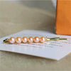 Handmade Freshwater Pearl Geometric Word Hair Clip For Women Elegant Natural Side Hairpin Accessory