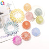 Handmade Frosted Bird's Nest Flower Bud Ball Hair Clip For Women Elegant Ushaped Ponytail Hair Accessory