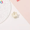 Handmade Frosted Pumpkin Flower Mini Claw Hair Clip For Women Cute Bangs Top Clip Plastic Hair Accessory
