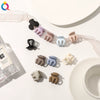 Handmade Frosted Pumpkin Flower Mini Claw Hair Clip For Women Cute Bangs Top Clip Plastic Hair Accessory