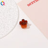 Handmade Frosted Pumpkin Flower Mini Claw Hair Clip For Women Cute Bangs Top Clip Plastic Hair Accessory