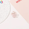 Handmade Frosted Pumpkin Flower Mini Claw Hair Clip For Women Cute Bangs Top Clip Plastic Hair Accessory