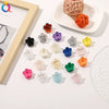 Handmade Frosted Pumpkin Flower Mini Claw Hair Clip For Women Cute Bangs Top Clip Plastic Hair Accessory