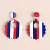 Handmade Geometric Acrylic Round Heart And Star Statement Earrings For Unisex Fashion Jewelry