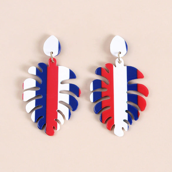 Handmade Geometric Acrylic Round Heart And Star Statement Earrings For Unisex Fashion Jewelry