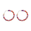 Handmade Geometric Beaded Earrings For Women Versatile Fashion Jewelry Wholesale