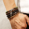 Handmade Geometric Mixed Materials Beaded Bracelets For Men