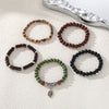Handmade Geometric Mixed Materials Beaded Bracelets For Men