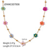 Handmade Geometric Stainless Steel Electroplating Fiveflower Bracelet For Girls