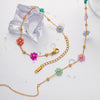 Handmade Geometric Stainless Steel Electroplating Fiveflower Bracelet For Girls