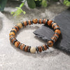 Handmade Geometric Style Unisex Bracelet Jewelry With Black Gallstone And Turquoise