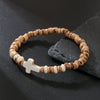 Handmade Geometric Style Unisex Bracelet Jewelry With Black Gallstone And Turquoise