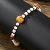 Handmade Geometric Style Unisex Bracelet Jewelry With Black Gallstone And Turquoise