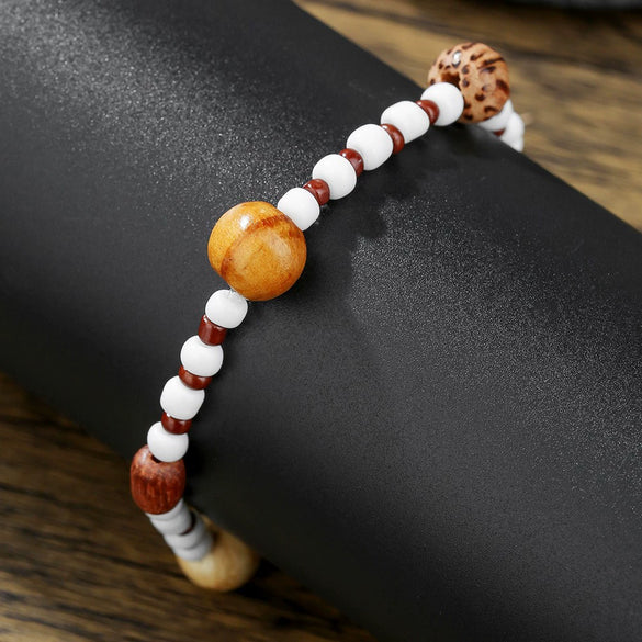 Handmade Geometric Style Unisex Bracelet Jewelry With Black Gallstone And Turquoise