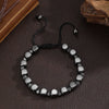 Handmade Geometric Style Unisex Bracelet Jewelry With Black Gallstone And Turquoise