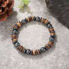 Handmade Geometric Style Unisex Bracelet Jewelry With Black Gallstone And Turquoise