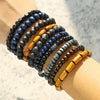 Handmade Geometric Wooden Beaded Bracelets Unisex