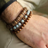 Handmade Geometric Wooden Beaded Bracelets Unisex
