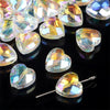 Handmade Glass Crystal Peach Heart Pointed Beads For Diy Bracelet Necklace Beaded Accessories