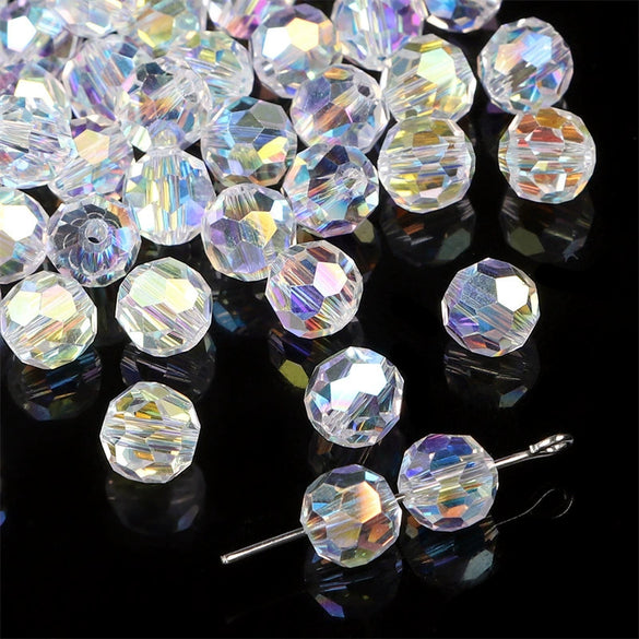 Handmade Glass Crystal Peach Heart Pointed Beads For Diy Bracelet Necklace Beaded Accessories