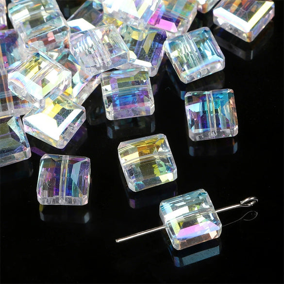 Handmade Glass Crystal Peach Heart Pointed Beads For Diy Bracelet Necklace Beaded Accessories