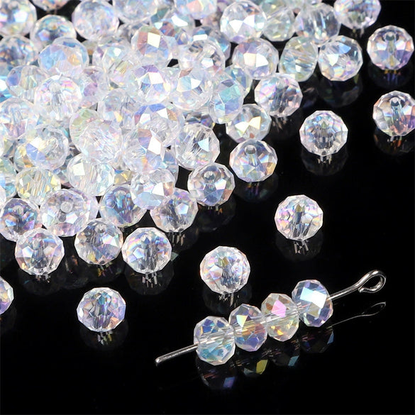 Handmade Glass Crystal Peach Heart Pointed Beads For Diy Bracelet Necklace Beaded Accessories