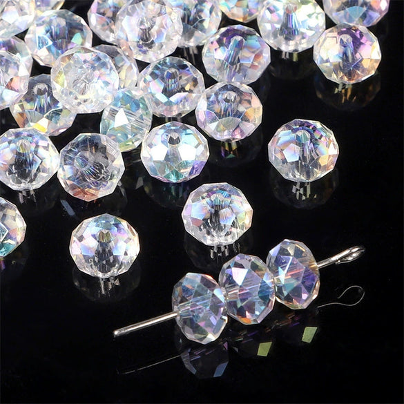 Handmade Glass Crystal Peach Heart Pointed Beads For Diy Bracelet Necklace Beaded Accessories