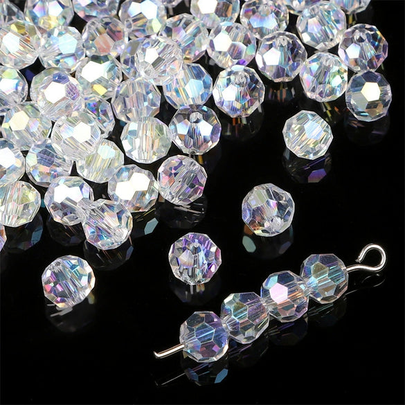 Handmade Glass Crystal Peach Heart Pointed Beads For Diy Bracelet Necklace Beaded Accessories