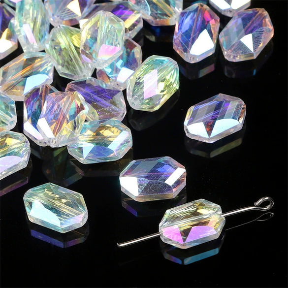 Handmade Glass Crystal Peach Heart Pointed Beads For Diy Bracelet Necklace Beaded Accessories