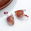 Handmade Glass Heart Pendant Necklace With Dripping Oil Design Imported Materials Light Luxury Niche Jewelry Accessories