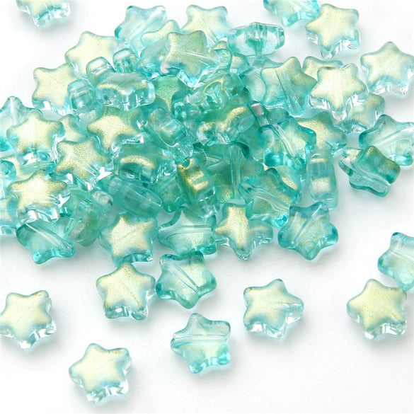 Handmade Glass Loose Beads In Fivepointed Star And Love Shape For Bracelet And Necklace Jewelry