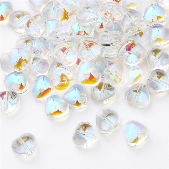 Handmade Glass Loose Beads In Fivepointed Star And Love Shape For Bracelet And Necklace Jewelry