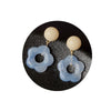 Handmade Gold Plated Resin Flower Earrings With 925 Silver Needle Floral Korean Style Jewelry For Women