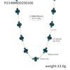 Handmade Half Bead Tourmaline Natural Stone Necklace With Stainless Steel 18K Gold Electroplated Geometric Light Luxury Jewelry For Women