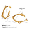 Handmade Heart 316L Stainless Steel Earrings With Electroplating And Fashion Style