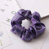 Handmade High Elastic Rainbow Scrunchie Hair Tie With Hot Stamped Laser Detail Punk Style Fabric Hair Ring