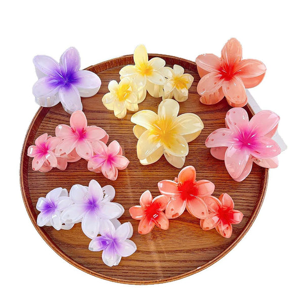 Handmade Highend Feel Plumeria Women's Hair Claw Clip Set