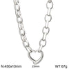 Handmade Hollow Love Pattern Stainless Steel And Titanium Steel Necklace Earrings Bracelet Three Piece Jewelry