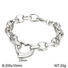 Handmade Hollow Love Pattern Stainless Steel And Titanium Steel Necklace Earrings Bracelet Three Piece Jewelry