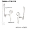 Handmade Inlaid Zircon Ear Bone Clip Jewelry Ear Buckle Light Luxury Style Stainless Steel Jewelry With Geometric Pattern Electroplated For Women