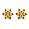 Handmade Inlaid Zircon Snowflake Women's Niche Fashion Stainless Steel 18K Gold Plated Geometric Earrings