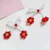 Handmade Jewelry Accessories Material Beaded Crystal Woven Flower Lemon Pendant With Lines Pattern