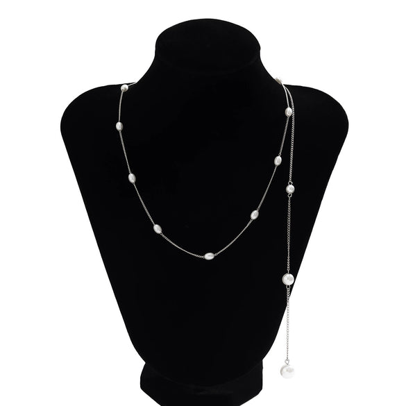Handmade Jewelry Body Chain Geometric Imitation Pearl Plastic Resin Tassel Style For Female