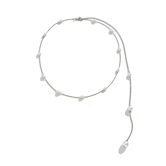 Handmade Jewelry Body Chain Geometric Imitation Pearl Plastic Resin Tassel Style For Female