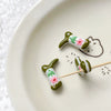 Handmade Jewelry Bracelet Necklace With Handpainted High Heels Shaped Glass Glazed Beads And Fuel Injection Processing