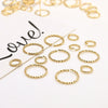 Handmade Jewelry Copper Gold Plated Hollow Round Earrings Natural Style Electroplating